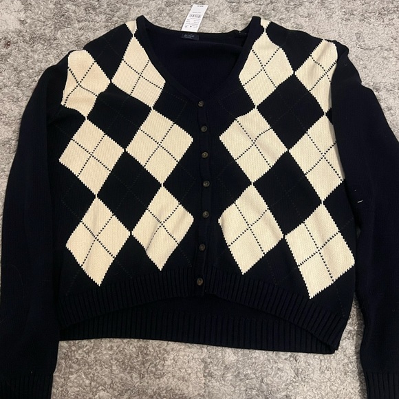 Brandy Melville blue and white cardigan - Picture 1 of 4